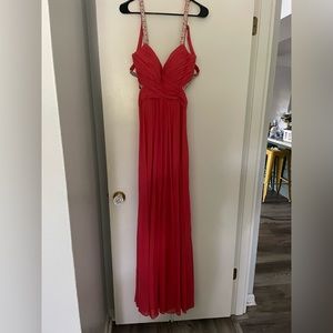 Prom Dress. Almost backless with Jeweled Straps